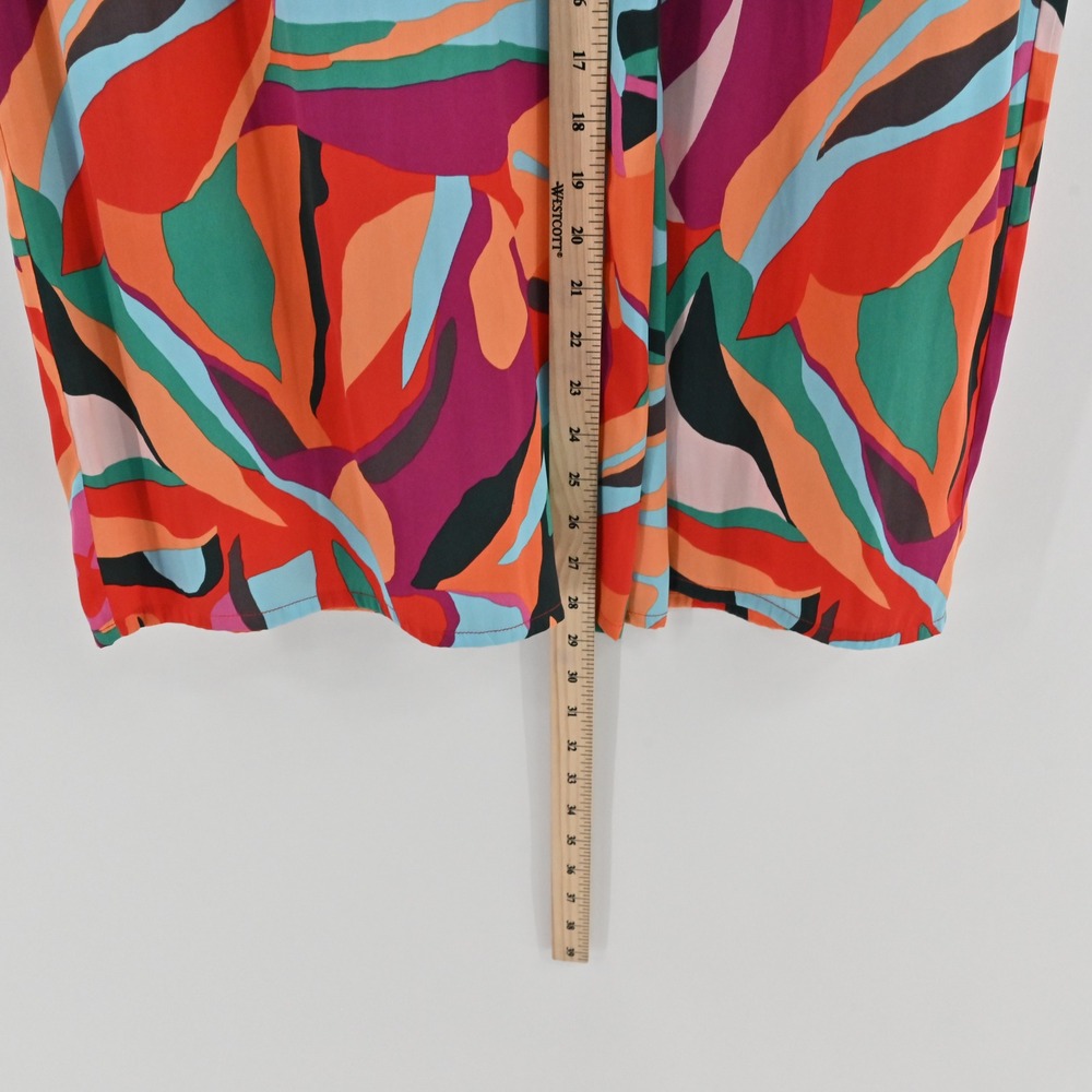 Rachel Zoe Tropical Wide Leg Pants Womens Sz M Multicolor Palazzo Elastic Waist‎ - Picture 5 of 13